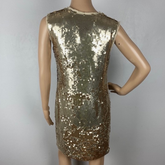 NEW ROBERT RODRIGUEZ GOLD SEQUIN MINI DRESS - Picture 5 of 5